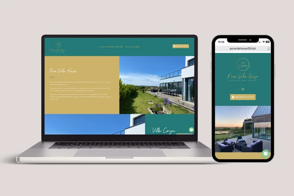 Site Web Pura Vida House. Christelle Hachet Photographe et Creation Site Internet Vannes Morbihan