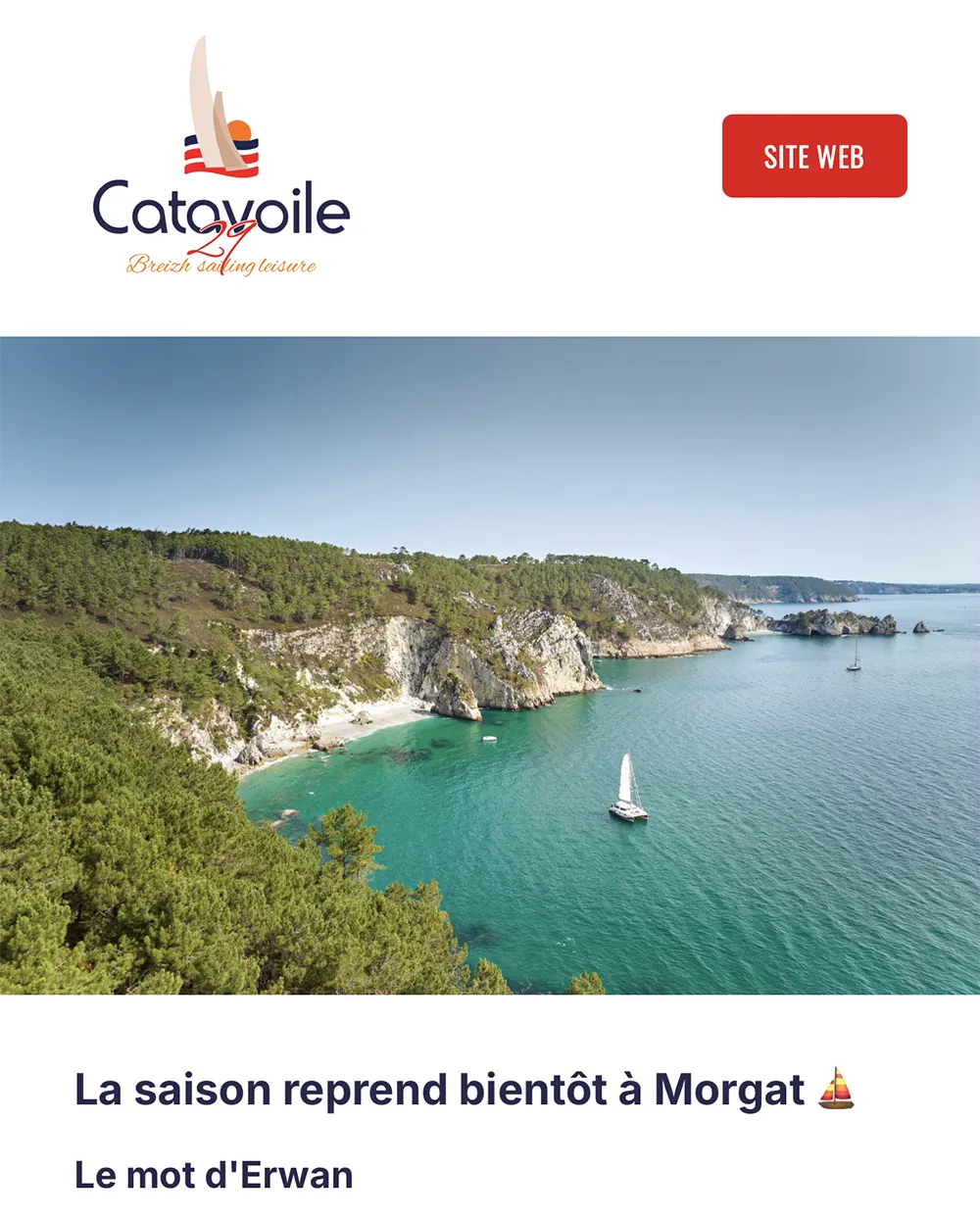 Newsletter Catavoile 29 - Réalisation Site Web & Com' - Création Site Web et Supports de communication - Bretagne