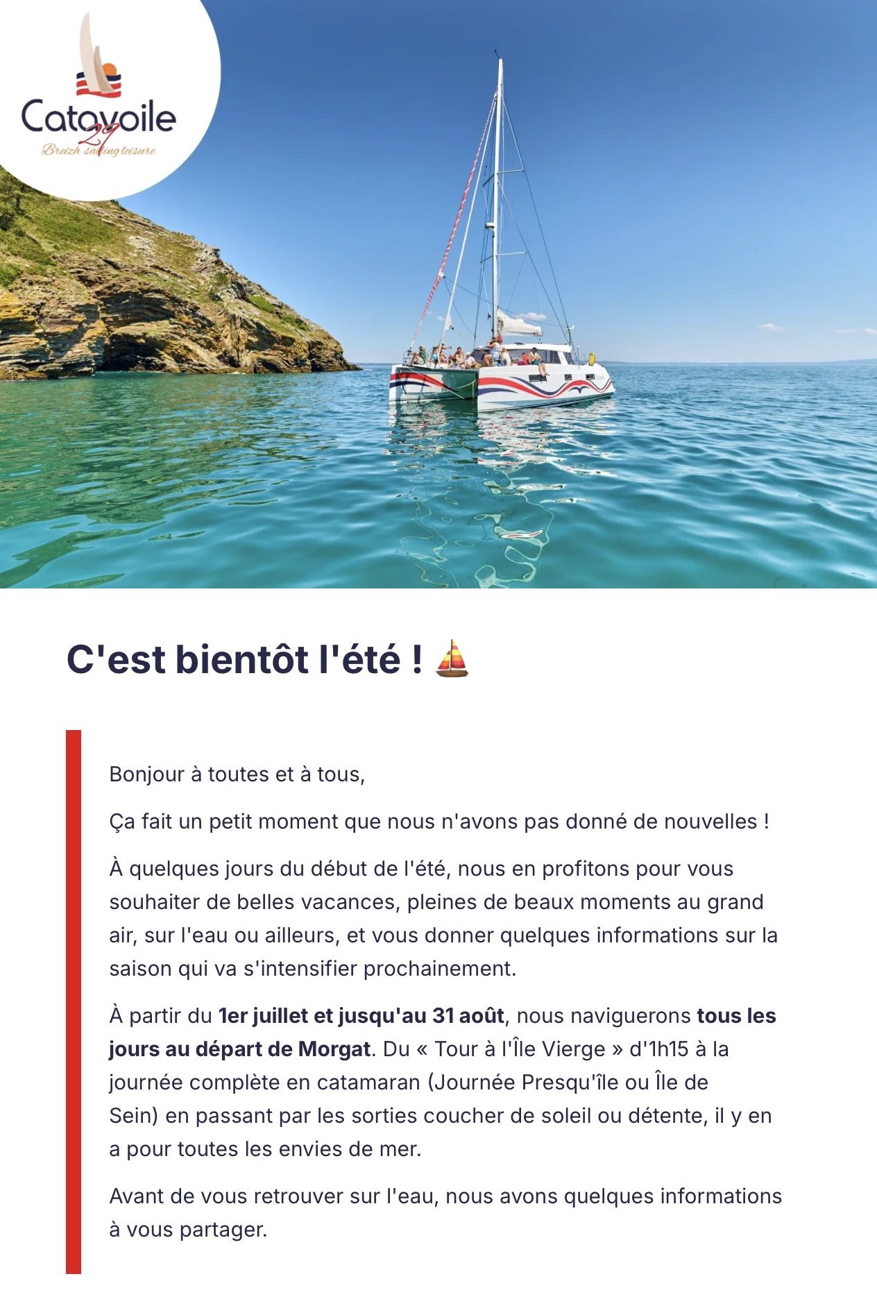 Newsletter Catavoile 29 Juin 2026